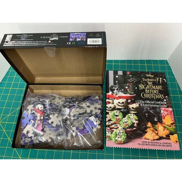 Lot of 3 Disney Nightmare B4 Christmas: Puzzle + Sleep Shirt XL 16-18 + Cookbook - Picture 6 of 16